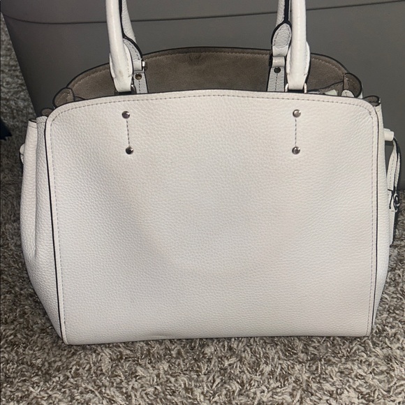 kate spade white pebbled leather satchel handbag - Picture 3 of 7